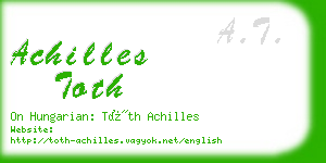achilles toth business card